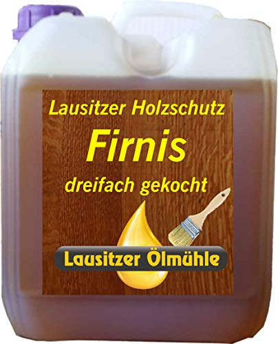 Leinöl Firnis 10 Liter Lausitzer Leinölfirnis für Holzschutz dreifach gekocht und harzfrei