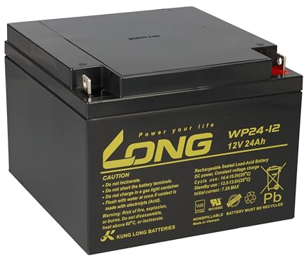 BLEIAKKU 12V 24Ah VDs BLEI-AKKU 12 V 24Ah AGM Volt KOMPATIBEL MIT 26Ah 28Ah 30Ah