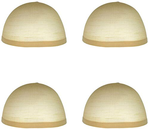 4x Haarnetz als Unterziehaube für Perücken - aus elastischem Nylon (Beige) und elastischem Mesh (Schwarz) für Alltagsperücken & Fasching/Karneval (Haarnetze (4x Beige)