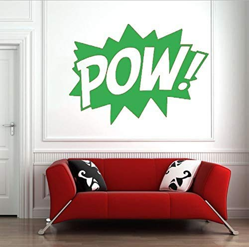Pow Comic Vinyl Wandtattoo Innenarchitektur Aufkleber Kunst Zimmer Home Business Decor Selbstklebende Folie Für Möbel Tapete 42X58Cm