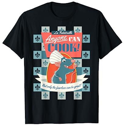 Disney Pixar Ratatouille Remy Anyone Can Cook Poster T-Shirt