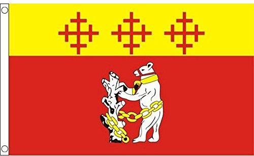 AZ FLAG - Flagge Grafschaft Warwickshire - 90x60 cm - Warwickshire Fahne 100% Polyester mit Messing-Ösen - UV-beständig - Vives Farben - 50g