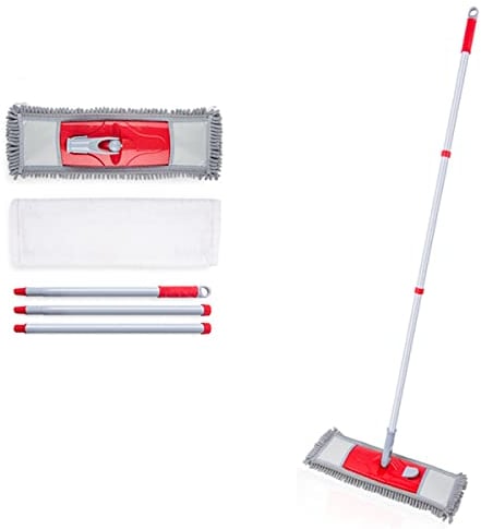 Xifando Microfiber Chenille Flat Mop-Housekeeping Cleaning Dusting Mop with 2 Washable Mop Pads