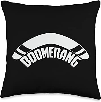 Boomerangs Lettering Throwing Sport Hobby Boomerang Throw Pillow