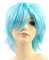 Yamel Anime Wig Light Blue for Cosplay Party, Synthetic Layered Short Hair Wigs with Bangs, Pastel Wigs for Women Men Adult
