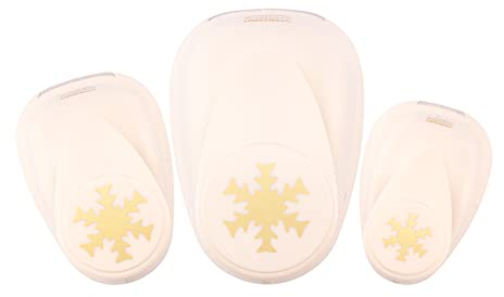 Vaessen Creative Stanzer Set - Motivstanzer - Weihnachten - 3 Stück - Tonpapier und Bastelmaterial bis zu 250 g/m² - zum Basteln Mit Papier und Scrapbooking, Weiß-gold
