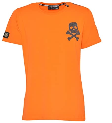 Roberto Geissini Herren T-Shirt Bones - orange XL