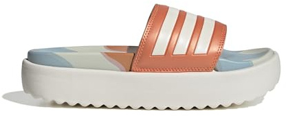 adidas Damen Adilette Platform Slippers, FTWR White/FTWR White/semi Coral, 42 EU