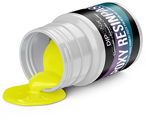 Epoxidharz Epoxy Pigment Farbpaste Leuchtgelb ca. RAL 1026 Profi Hochpigmentierte Paste für Epoxidharz Epoxy Resin Polyurethan Kunstharz Resin Art (100 Gramm)