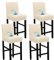 Bestenrose Wasserdicht Stuhlhussen 4er Set BarStuhlhussen PU Leder Stuhlbezug Barhocker Bezüge Stretch Hochhocker stuhlbezüge Stuhlbezug für Esszimmerstuh (Beige, 4 Stück)