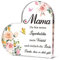 COLOFALLA Geschenk für Mama, 15cm Herz Aufsteller, Geburtstagsgeschenk für Mama von Tochter Sohn, zum Geburtstag Muttertag Weihnachten für Mutter Frau Schild zum Hinstellen