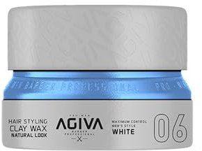 Agiva Hair Styling Clay Wax Natural Look 06 - Silber 155ML | Haar Styling | Haarwachs | Haarwax Männer | Natureller Look | Barbershop Styling