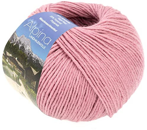 LANA GROSSA Alpina | Landhauswolle und Trachtengarn, waschmaschinenfest | Handstrickgarn aus 80% Schurwolle & 20% Polyamid | 100g Wolle zum Stricken & Häkeln | 210m Garn 66