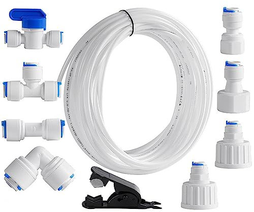Kasmole Water Supply Filter Pipe | Heat-Resistant 15M Refrigerator Water Hose Connection Kit Water Purifier Tubes, for Coffee Machines, Refrigerators, Water Dispensers, Ice Machines