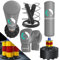 KESSER® Boxsack Set stehend Erwachsene mit Boxhandschuhe + Springseil, Kickboxsack, Freistehender Standboxsack MMA Boxpartner Boxing Trainer Fitness Boxsack mit Saugfuß Grau
