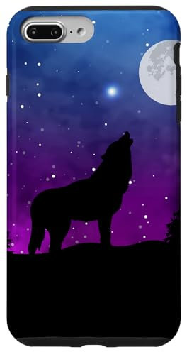iPhone 7 Plus/8 Plus Forest Animal Werewolf Zoo Keeper Gift Moon Galaxy Howl Wolf Case