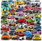 Sportwagen Rennen Aufkleber Sportwagen Sticker Set 50 Stücke Niedlich Deko für Auto Laptop Skateboard Fahrrad Moped Motorrad Fahrrad Computer,Geeignet für Erwachsene Kinder