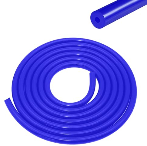 Manguera de Silicona Manguera de Silicona de para Automóvil Tubo de Vacío de Silicona 5 Metros Tubo de Silicona Universal Azul Para todos los accesorios de aire, vacío o entrada salida (azul 3mm)