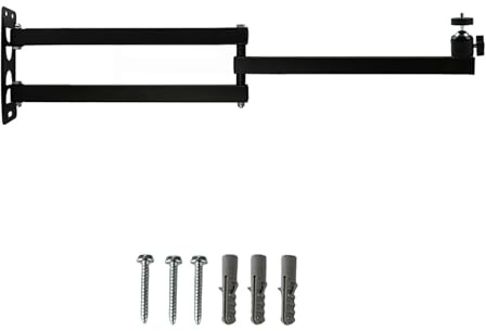 NVRTTRR Faltbare Projektor-Wandhalterung, Universal-Deckenwand-Projektorhalterung, Ständer, Projektorhalterung, 6,35 mm Schraubengröße (Wandhalterung) (B 40,9 x 40,9 cm)