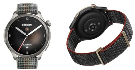 Amazfit Balance Smartwatch, Contactless Zahlung, NFC, KI-Fitnesstrainer, KI-Schlaf- und Gesundheits-Tracker, Dual-Band GPS, Alexa, 14 Tage Akkulaufzeit AMOLED + zfit Original Austauscharmband Schwarz