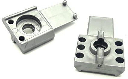 U-Schreibe Klemm Element Klemmelement Pfosten Zaunpfosten Befestigung Doppelstabmattenzaun Zaun Halterung Klemme aus Kunststoff in Silber 50x