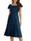 Berylove Abendkleid Blau Glitzer Kleider Für Hochzeitsgäste Ballkleider Damen Cocktailkleider Damenkleider Elegant Festlich BLS005 DarkBlue M