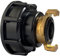 IBC Adapter Schnellkupplung, IBC Tank Adapter S60X6 IG auf 1 IG mit Messing Schnellkupplung 1 AG, IBC Container Zubehör Klauenkupplung kompatibel mit Geka System (1 AG Schnellkupplung)