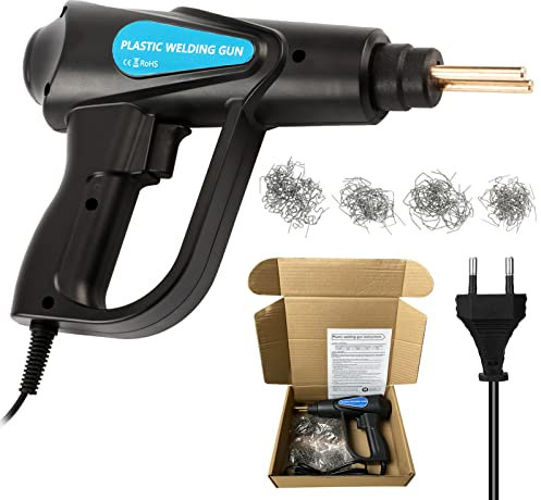 70W Kunststoff Schweißgerät,Kunststoffschweißgerät Auto Stoßstange Reparatur Kit,4 Arten flach/außerhalb der Ecke/innerhalb der Ecke/Welle Klammern,Schweißen Reparatur Maschine Schweißer Gun Reparatur