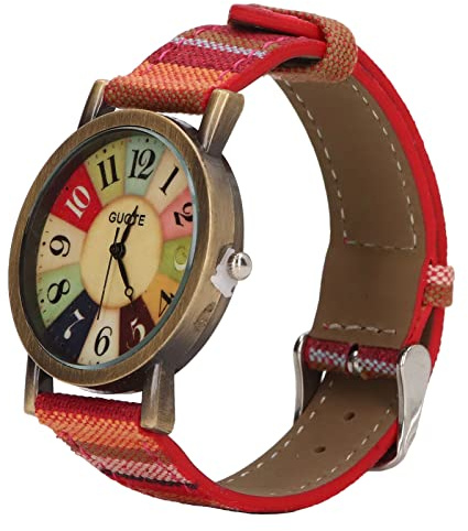 Ausla Fashion Women Watches, Bohemian Style Wrist Watch Watch Colorful PU Leather Leather Strap Ladies Watch for Birthday Party