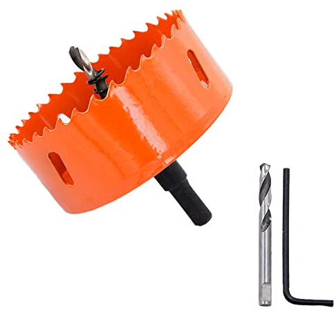 LAIWEI Hole Saw 75mm, HSS High Speed Steel, 2-15/16 (75mm) Cutting Diameter, Compatible with Wood, Plastic, Gypsum Board
