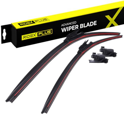 RIDEX PLUS Scheibenwischer Set Wischerblätter Set Frontscheibenwischer Vorne Wischblattausführung: Flachbalkenwischblatt & Rahmenlos Länge 1: 600mm Länge 2: 400mm 298W0063P