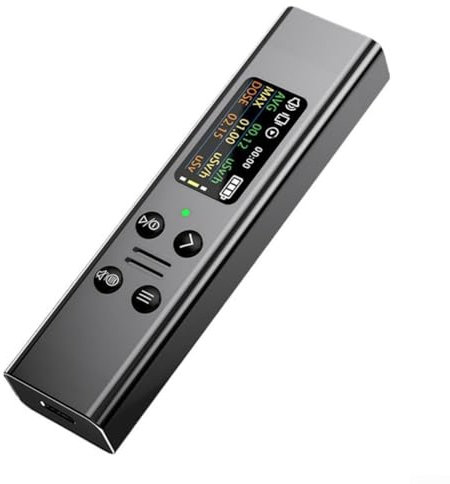 YUANGANG Nuklearstrahlungsdetektor, Strahlungsdosimeter, tragbarer Nuklearstrahlungsmonitor mit LCD-Display, Alarm-Erinnerungen (A)
