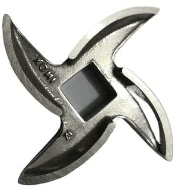 UJNKMGBF 1 pz. N. 12 Parti for tritacarne in Acciaio Inox di qualità Lama a Croce Rotonda Foro Centrale Quadrato 12X12mm