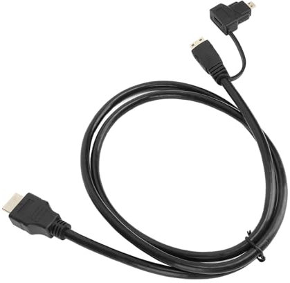 Câble Mini/Micro HDMI vers HDMI, Câble Vidéo 4K 60 Hz HD HDMI 2.0 avec Connecteur plaqué Or pour TV HD, Tablette, Appareil Photo et Caméscope, 1 M/3,28 Pieds