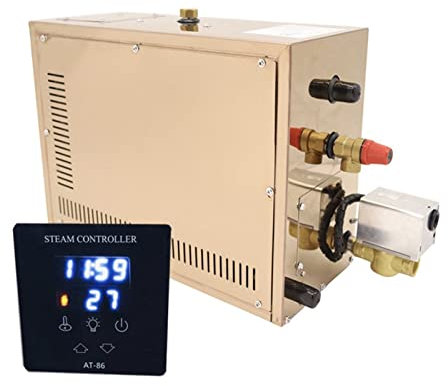 Estufa de sauna, 1 5kw Generador de vapor de sauna acero inoxidable for el hogar Sauna Room Control Máquina de baño de vapor for el horno de spa Vapor for calefacción de espacio adecuado,Para el hoga