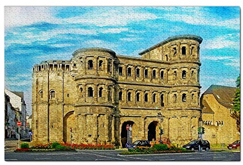 Deutschland Puzzle 1000 Teile Deutschland Porta Nigra Trier Puzzle Spiel Kunstwerk Reise Souvenir 100x70CM