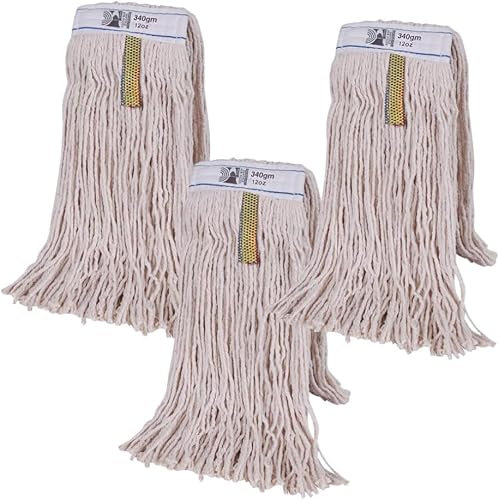 20L Industrial Mop and Bucket Set Commercial Kentucky Wringer Heavy Duty Cleaning For Schools Restaurants Shops Offices (3 x Kentucky Mops)