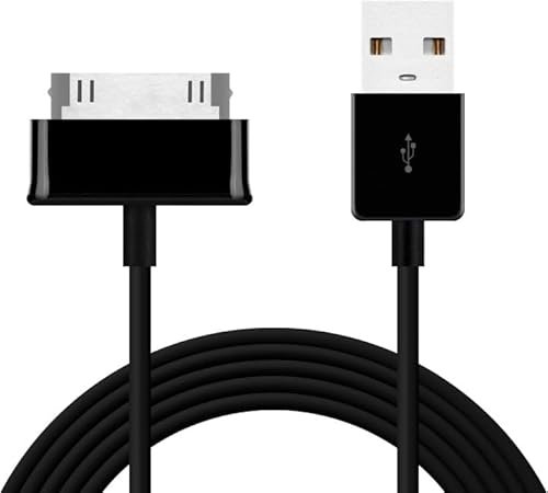 Cavo dati USB compatibile per Samsung Galaxy Tab 2, 10.1, P5110 & 7.1, caricatore Sync, 30 pin, nero