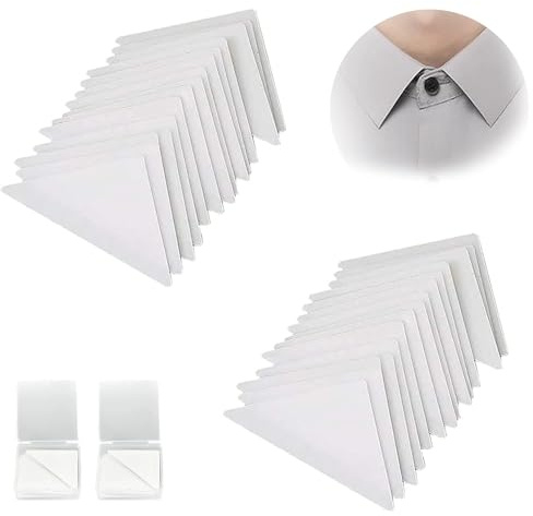 SHENGYIG 100 Pezzi Colletti Stecca in Plastica per Camicie da Uomo - Stecche Per Colletto Della Camicia, Collari Bianchi Resistenti e Irrigiditi, per Colletti di Camicie da Uomo, Regalo per Padre Mari