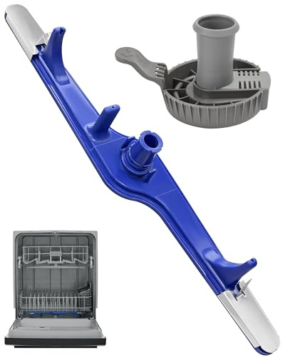 5304517203 1545680 Dishwasher Lower Spray Arm Set-Complete with 5304518968 Support & 5304506518 Filter-Compatible with Frigidaire Kenmore 154568002 154414101 154250901 EAP12585623 4840174 154250801