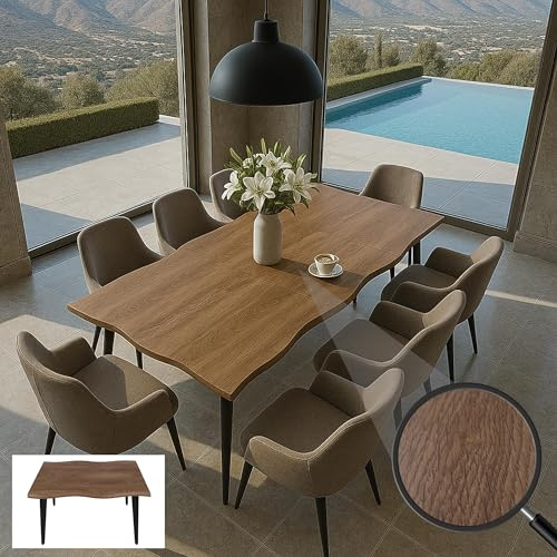 Mendler Table de Salle à Manger HWC-O60 MDF Extensible 120-180 cm Aspect chêne Clair