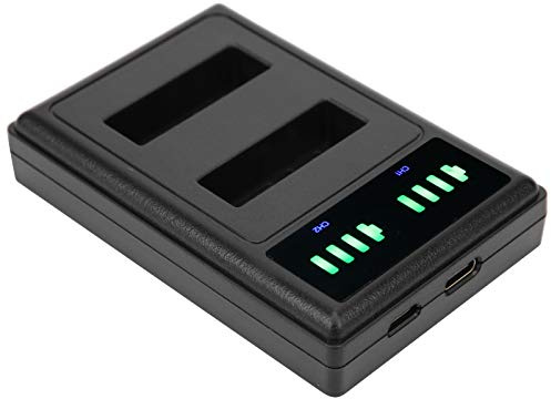 BONKZEBU LCD-Digitalkamera Dual-Ladegerät Doppelter Schnelllade-Hub Ladestation für EN-EL23-Akkuladegerät 65 G 2,3 Unzen USB-Kabel