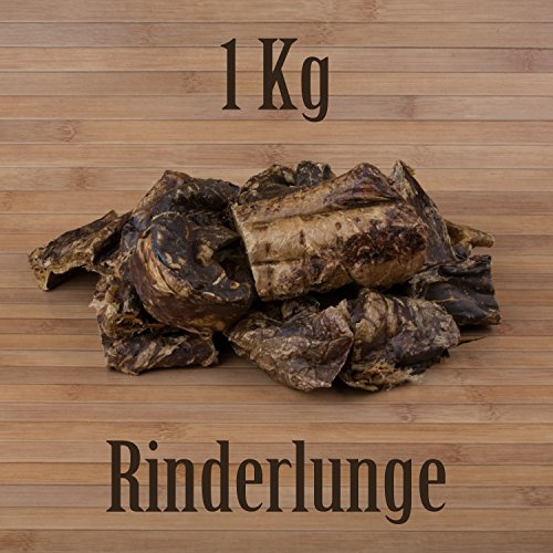 1 Kg Rinderlunge fettarm Leckerli Hundefutter Kausnack Kauartikel Rinder Lunge
