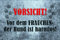 Schatzmix Blechschild Vorsicht! Vor dem Frauchen der Hund ist harmlos! Silber Warnschild Metallschild Wanddeko 20x30 tin Sign