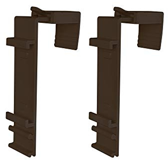 Victoria M. Klemmhalter für Klemmfix Doppelrollo Duorollo, für Fensterflügel 15 – 23 mm, 2er Set aus Kunststoff, Braun