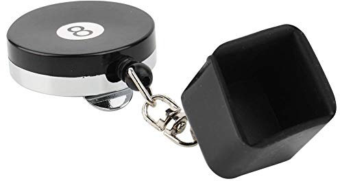 Alomejor Retractable Pool Cue Chalk Holder 63cm Cord Durable Plastic Billiards Chalk Box with Belt Clip for Snooker Accessories
