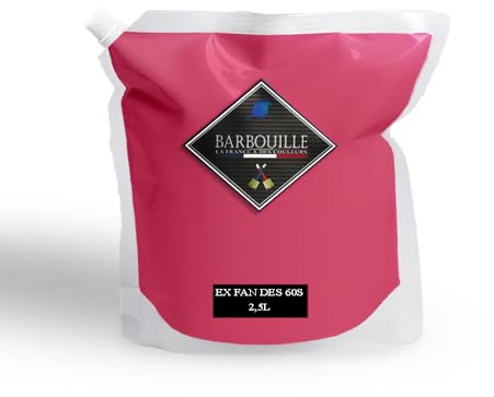 Peinture Rose Indien Acrylique Ex Fan Des 60’s - Aspect Satin - Peinture Mur, Plafond, Boiserie & Balcon - Lessivable - Séchage En 30 min - COV A+ - Fabriquée En France - 2,5 L - BARBOUILLE