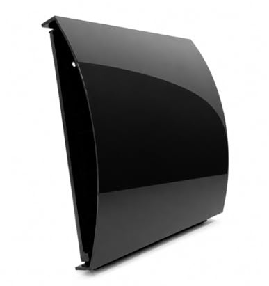 Fantronix 125 mm (5”) Black External Wall Vent Cover – Wind & Sound Reducing Baffle with Draft Exclusion for Extractor Fans & Heat Recovery