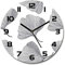 Tulup Glasuhr ⌀ 60cm - Schwarze Zeigern - Wanduhr Wandkunst Bild Gehärtetem Glas Uhr Echtglas Küche Wohnzimmer - Ginkgo