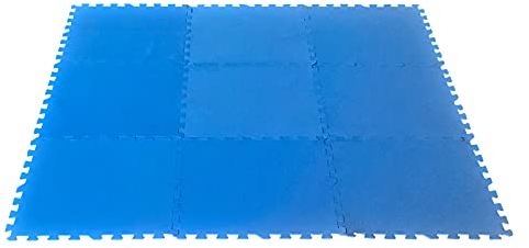 DEMA Poolmatte Unterlage Schutzmatte für Pool Planschbecken Zelt 9 x 50x50 cm blau